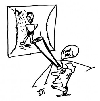 Tech vs Trust pic Guy in Shower